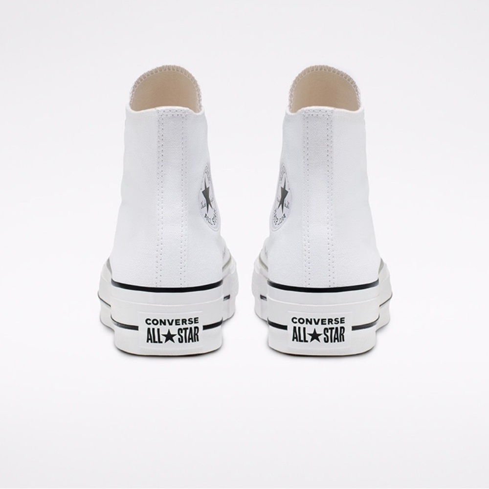 Converse Women's Classic White Platform High-Tops - Picture 4 of 5